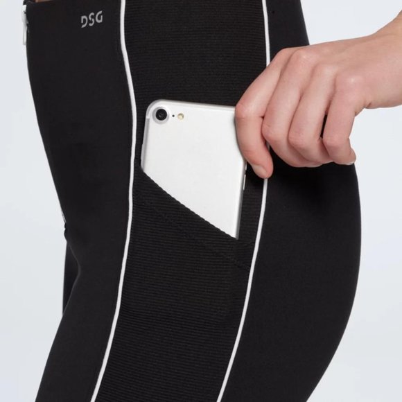 NWT DSG X TWITCH + ALLISON Women's High Rise Zip Front Cropped Tights - Picture 8 of 9